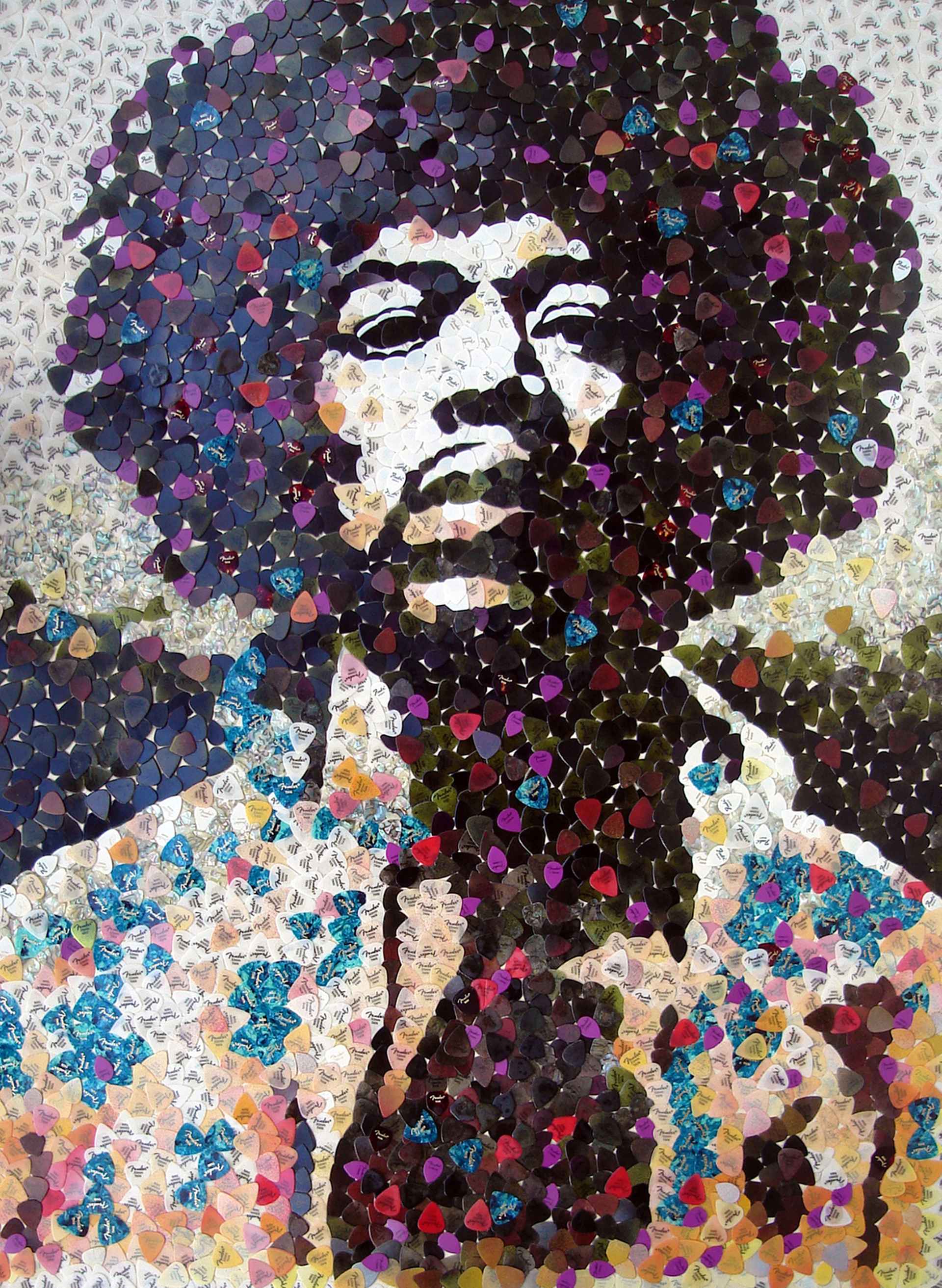 Jimi in Plectrums by Ed Chapman