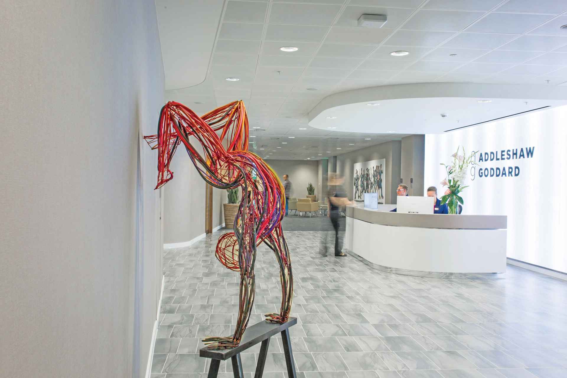 Bringing colour & energy into the working environment. Part of the Addleshaw Goddard project
