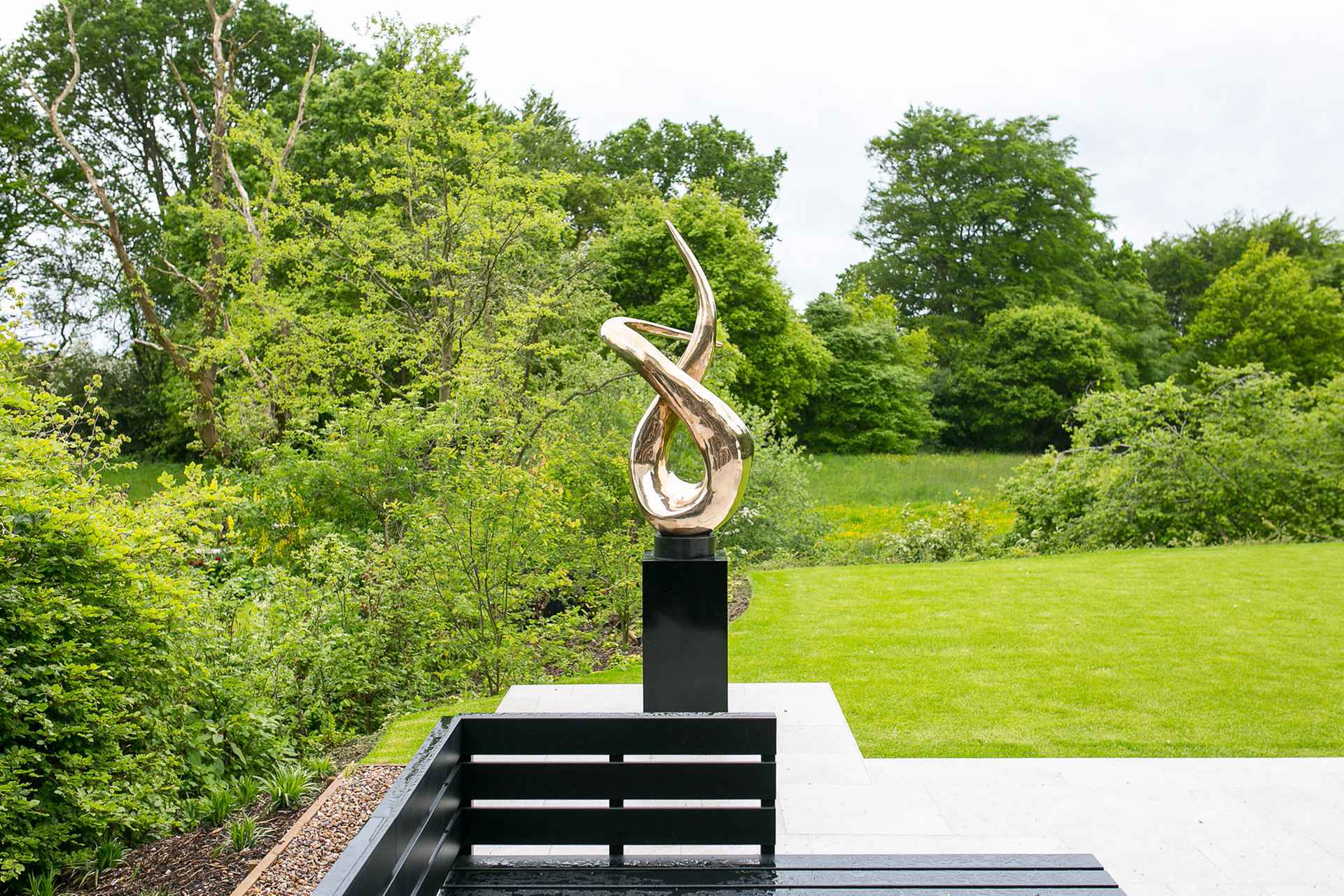 Abstract, bronze sculpture by Cheshire Home