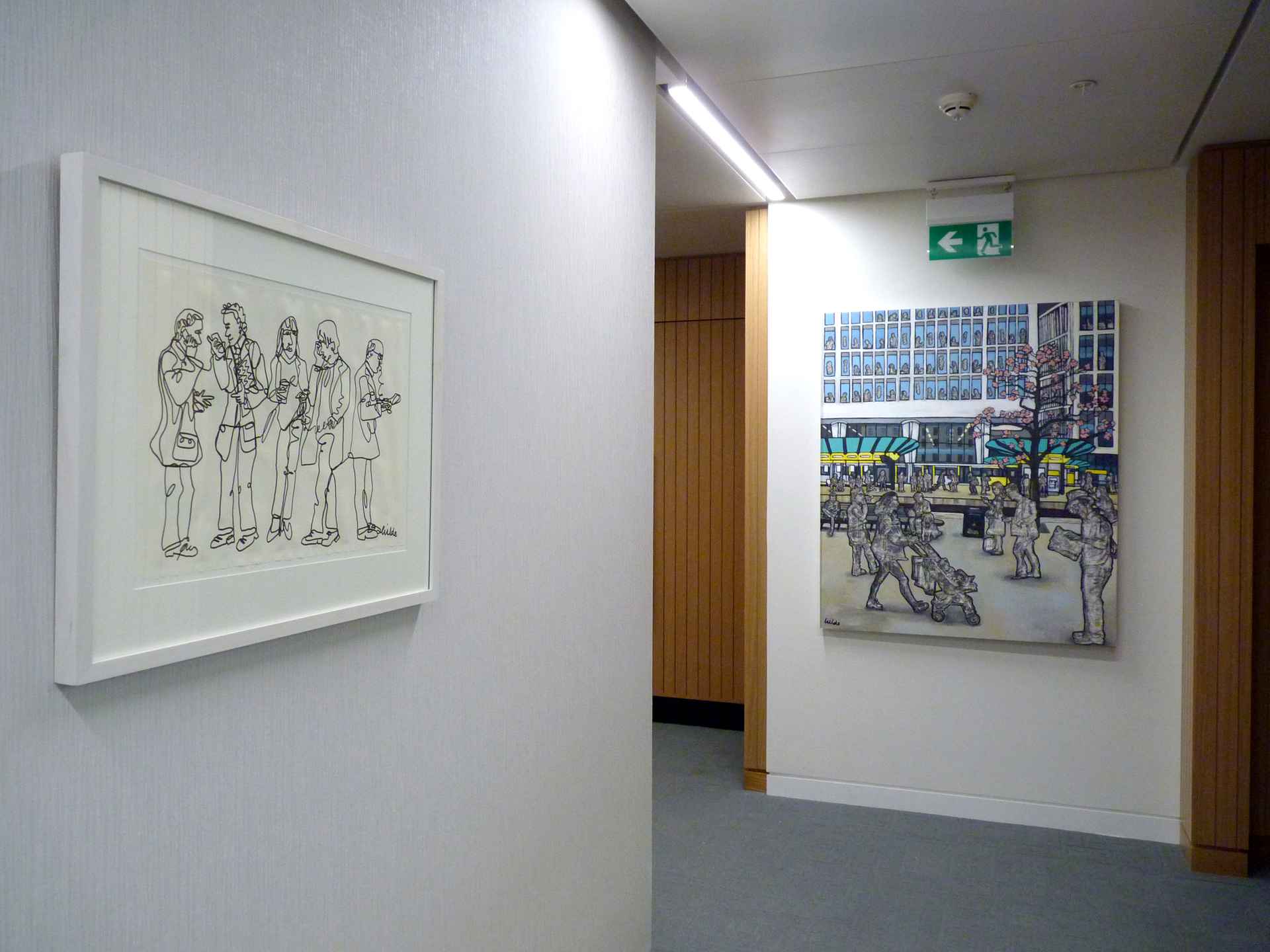 Reception area featuring original commission by EY (Ernst & Young) 