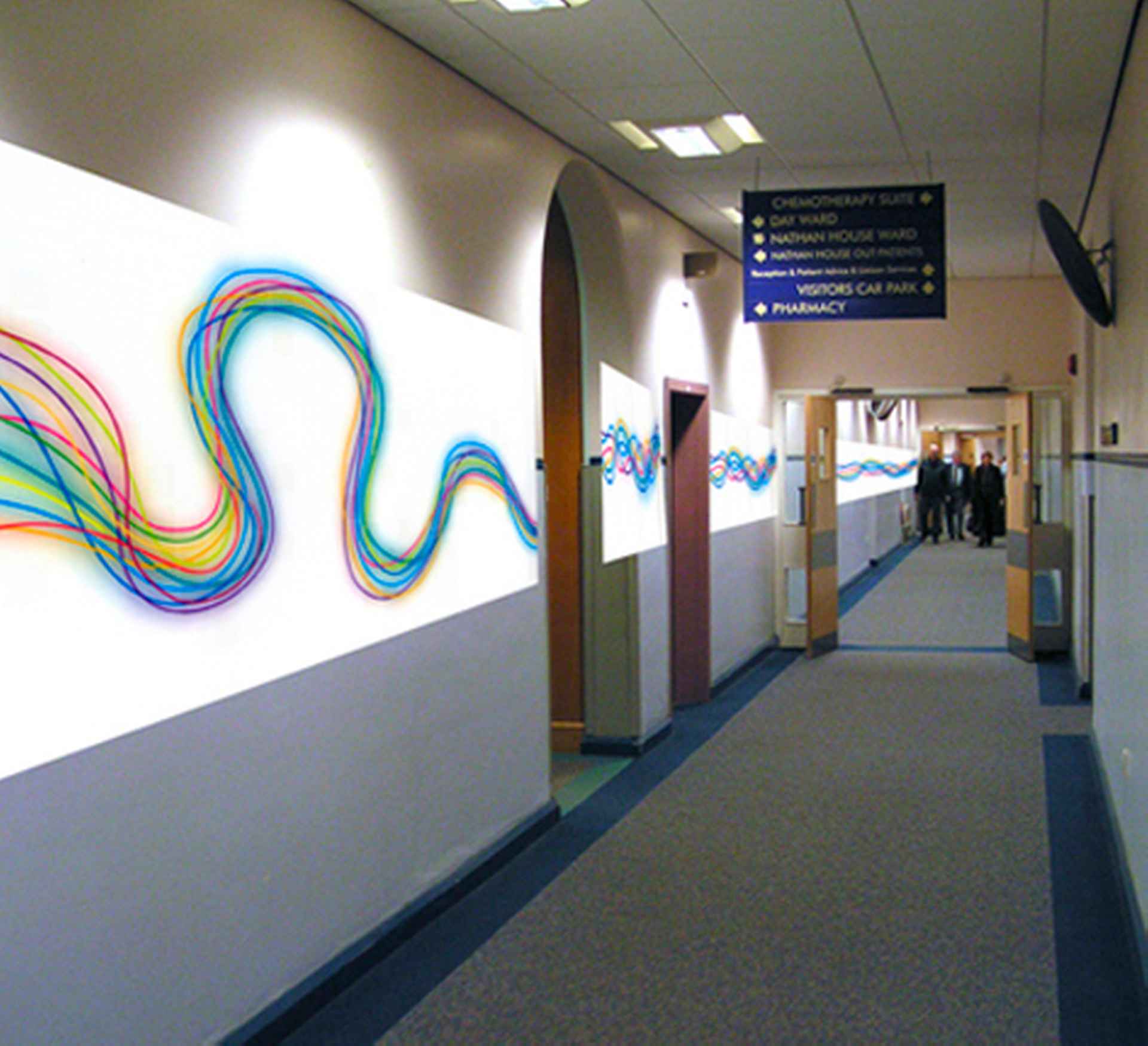 Proposed vinyl artwork to 'energise' the corridors by The Christie, Manchester