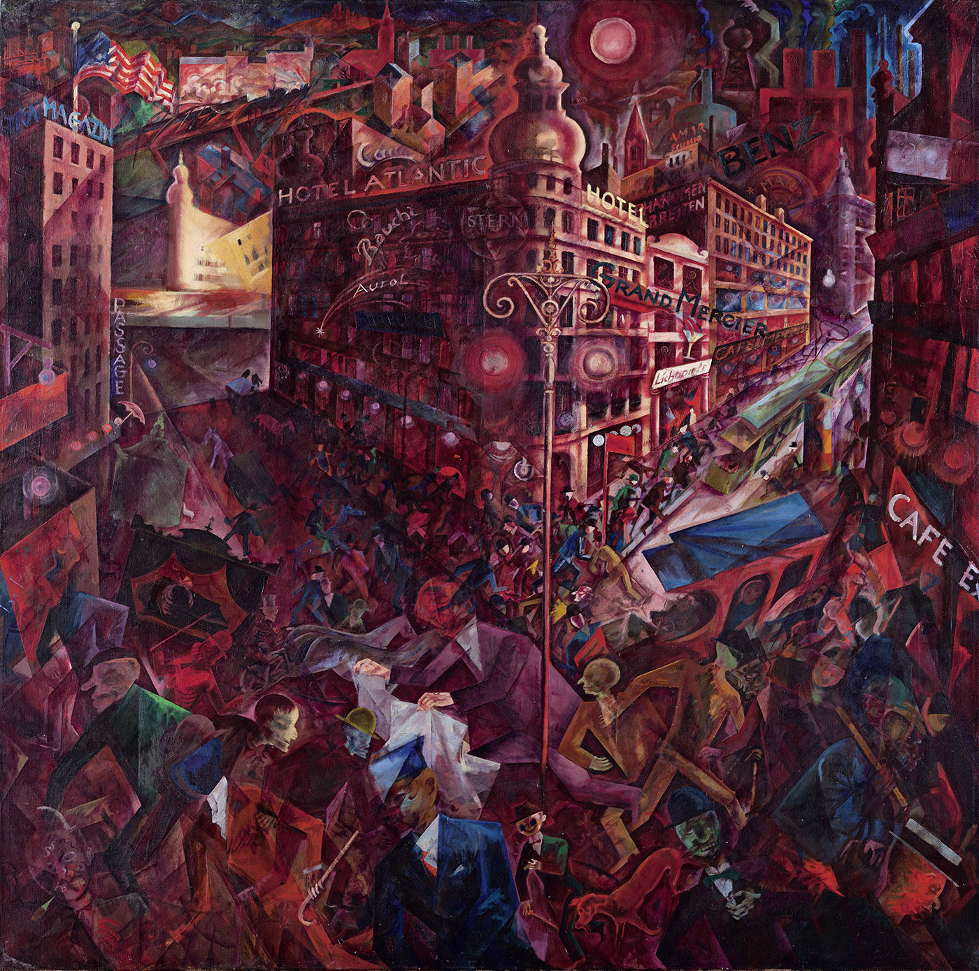 George Grosz, Metropolis (1917), Thyssen-Bornemisza Museum, Madrid.